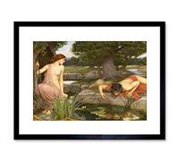 Wee Blue Coo Painting Waterhouse Echo Narcissus Framed Wall Art Print