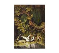 Wee Blue Coo Painting Wild Tischbein Goose Gander Foxes Rushes Wall Art Print