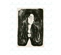 Wee Blue Coo Painting Woman Painting Edvard Munch The Brooch Wall Art Print