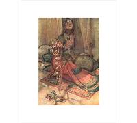 Wee Blue Coo Painting Woman Rug Jewels Arabic Robinson Song English Wall Art Print