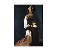 Wee Blue Coo Painting Zurbaraân Saint Francis Meditation Wall Art Print