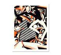 Wee Blue Coo Paintings Drawing African American Jazz Two Tone Reiss Colour Large Framed Art Print Poster Wall Decor 18x24 inch