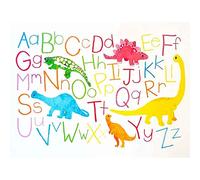 Wee Blue Coo Paintings Drawing Children Kids Dinosaur Alphabet Colour Cute Art Print Poster Decor 12X16 Inch