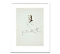 Wee Blue Coo Paintings Drawing Sigmund Freud Signed Psychoanalysis Framed Wall Art Print