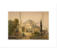 Wee Blue Coo Paintings Landscape Aya Sofya Mosque Istanbul Islam Haghe Wall Art Print