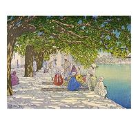 Wee Blue Coo PAINTINGS LANDSCAPE SILK MERCHANT INDIA ART POSTER PRINT 18x24 INCH LV3230