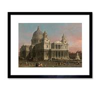 Wee Blue Coo PAINTINGS OLD MASTER CANALETTO ST PAULS CATHEDRAL LONDON FRAMED PRINT B12X4815