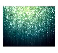 Wee Blue Coo Paintings Pattern Illustration Green Sequin Sparkle Design Art Print Poster Wall Decor 12X16 Inch