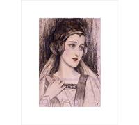 Wee Blue Coo PAINTINGS PORTRAIT GIRL MEDIEVAL COSTUME BENDA NEW FRAMED ART PRINT B12X10962