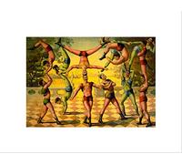 Wee Blue Coo Paintings Thirteen Acrobats Circus Performer Weird Cool Wall Art Print