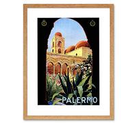 Wee Blue Coo Palermo Sicily Italy Sun Norman Palace Ad Framed Art Print Picture F12X1287