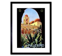 Wee Blue Coo Palermo Sicily Italy Sun Norman Palace Ad Picture Framed Wall Art Print