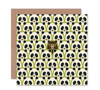 Wee Blue Coo Pandas Hidden Bear Pattern Birthday Art Sealed Greeting Card Plus Envelope Blank inside