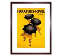 Wee Blue Coo Parapluie Revel Umbrella Rain Lyon France Artwork Framed Wall Art Print 12X16 Inch