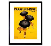 Wee Blue Coo Parapluie Revel Umbrella Rain Lyon France Artwork Framed Wall Art Print 12X16 Inch