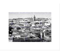 Wee Blue Coo Paris Hotel Tunis Tunisia Vintage History Old BW Wall Art Print