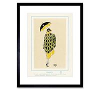 Wee Blue Coo Paris Surprise Storm Fashion Umbrella Artwork Framed Wall Art Print 12X16 Inch