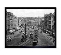 Wee Blue Coo Patrick Street Cork Ireland Vintage History Old BW Art Print Framed Poster Wall Decor 12X16 Inch