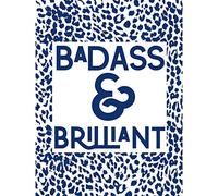 Wee Blue Coo Patterned Quote Badass And Brilliant Art Print Poster Wall Decor