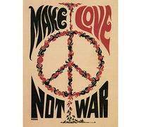 Wee Blue Coo Peace Make Love Not War Large Wall Art Poster Print Thick Paper 18X24 Inch