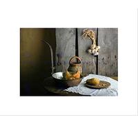 Wee Blue Coo Pears Fruit Still Life Rustic Rural Bowl Garlic Wall Art Print