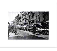 Wee Blue Coo PEDDLERS NEW YORKS LITTLE JERUSALEM 1900S OLD BW FRAMED ART PRINT MOUNT B12X539