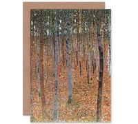 Wee Blue Coo Personalised Greeting Card Gustav Klimt Beech Grove I Old Master Painting Custom