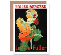 Wee Blue Coo Personalised Theatre Stage Cabaret Loie Fuller Folies Bergere Paris Greeting Card For Her Gran Sister Niece Daughter Wife Woman Birthday