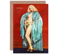 Wee Blue Coo Personalised Vintage Advert Lili St Cyr Burlesque Dancer Greeting Card For Anyone All Man Woman Birthday