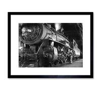 Wee Blue Coo Photo 1955 Steam Train Winston Link Engine New Framed Wall Art Print