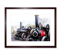 Wee Blue Coo Photo Antique Steam Traction Engine England UK Restoration Framed Wall Art Print