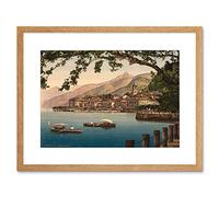 Wee Blue Coo Photo Bellagio General Lake Como Italy Landscape Boat Framed Wall Art Print