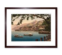 Wee Blue Coo Photo Bellagio General Lake Como Landscape Boats Picture Framed Wall Art Print