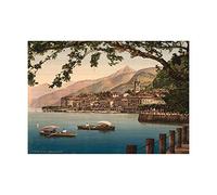 Wee Blue Coo Photo Bellagio General Lake Como Landscape Boats Picture Wall Art Print