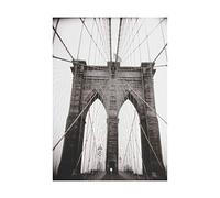 Wee Blue Coo Photo Black White Ray Henders Brooklyn Bridge Picture Wall Art Print