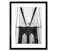 Wee Blue Coo Photo Brooklyn Bridge Gates Nyc USA New York Framed Wall Art Print