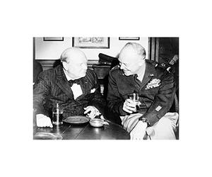 Wee Blue Coo Photo BW Winston Churchill Eisenhower Raleigh Picture Wall Art Print