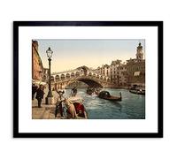 Wee Blue Coo PHOTO CANAL GONDOLA RIALTO BRIDGE VENICE ITALY FRAMED PRINT F97X5389
