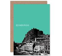 Wee Blue Coo PHOTO CASTLE HILL GRASSMARKET EDINBURGH SCOTLAND BLANK GREETINGS CARD