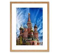 Wee Blue Coo Photo City Landmark St Basils Cathedral Red Square Moscow Framed Wall Art Print