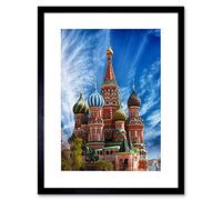 Wee Blue Coo Photo City Landmark St Basils Cathedral Red Square Moscow Framed Wall Art Print