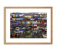Wee Blue Coo Photo Cityscape Brixham Devon England Harbour Boats Framed Wall Art Print