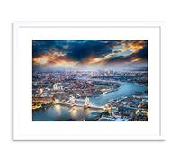 Wee Blue Coo PHOTO CITYSCAPE COMPOSITION AERIAL VIEW LONDON THAMES FRAMED PRINT F97X5485