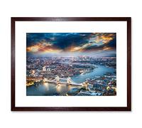Wee Blue Coo Photo Cityscape Composition Aerial View London Thames Framed Wall Art Print