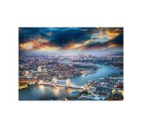 Wee Blue Coo Photo Cityscape Composition Aerial View London Thames Wall Art Print