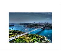 Wee Blue Coo PHOTO CITYSCAPE ISTANBUL TURKEY BRIDGE RIVER COOL FRAMED ART PRINT B12X13022