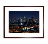 Wee Blue Coo PHOTO CITYSCAPE NIGHT SCENE BANGKOK THAILAND LIGHT CITY FRAMED PRINT F97X5233