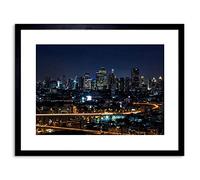 Wee Blue Coo PHOTO CITYSCAPE NIGHT SCENE BANGKOK THAILAND LIGHT CITY FRAMED PRINT F97X5233