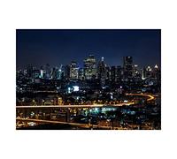 Wee Blue Coo Photo Cityscape Night Scene Bangkok Thailand Light City Wall Art Print