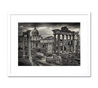 Wee Blue Coo Photo Cityscape Rome Italy Roman Forum Ruins Framed Wall Art Print